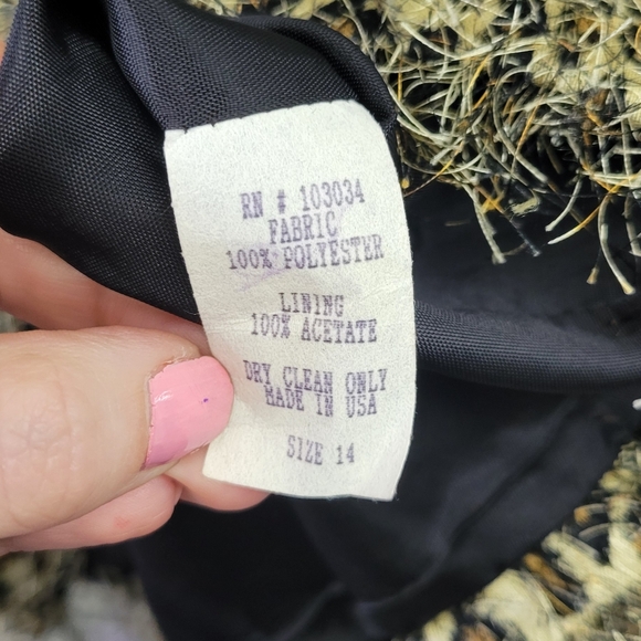 Animal Print Fuzzy/eyelash Fabric Jacket Size 14 - Picture 6 of 6